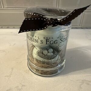 Gianna Rose Atelier Robin's Egg Soap French Collection Glass Apothecary Jar-lid
